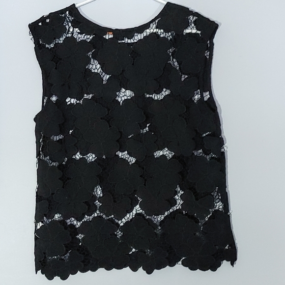 Love & Legend Black Floral Lace Shell Tank - Picture 4 of 5